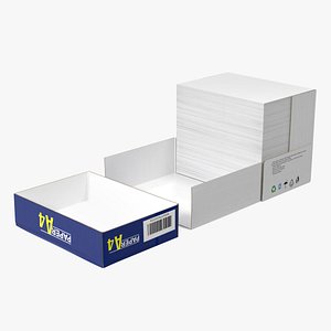 3D A4 Copier Paper Box Open model