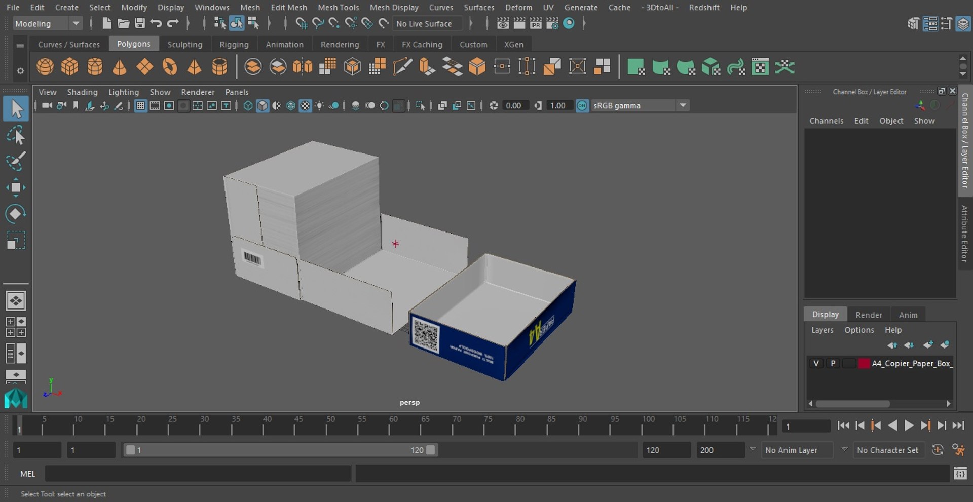 3D A4 Copier Paper Box Open Model - TurboSquid 1783990