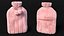 Hot Water Bladder Bag Striped Pink Fur