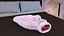 Hot Water Bladder Bag Striped Pink Fur
