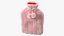 Hot Water Bladder Bag Striped Pink Fur