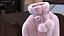 Hot Water Bladder Bag Striped Pink Fur