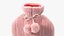 Hot Water Bladder Bag Striped Pink Fur