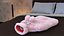 Hot Water Bladder Bag Striped Pink Fur