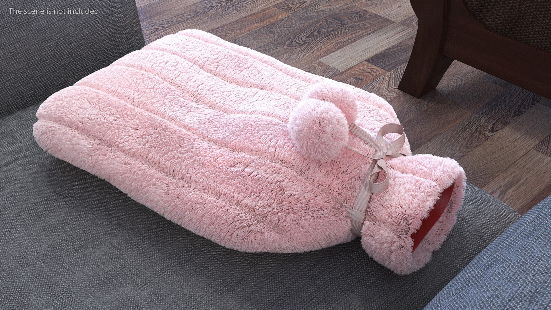 Hot Water Bladder Bag Striped Pink Fur 3D model TurboSquid 2168074