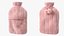 Hot Water Bladder Bag Striped Pink Fur