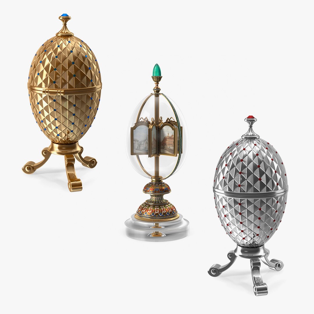Faberge Eggs Collection 3D model preview