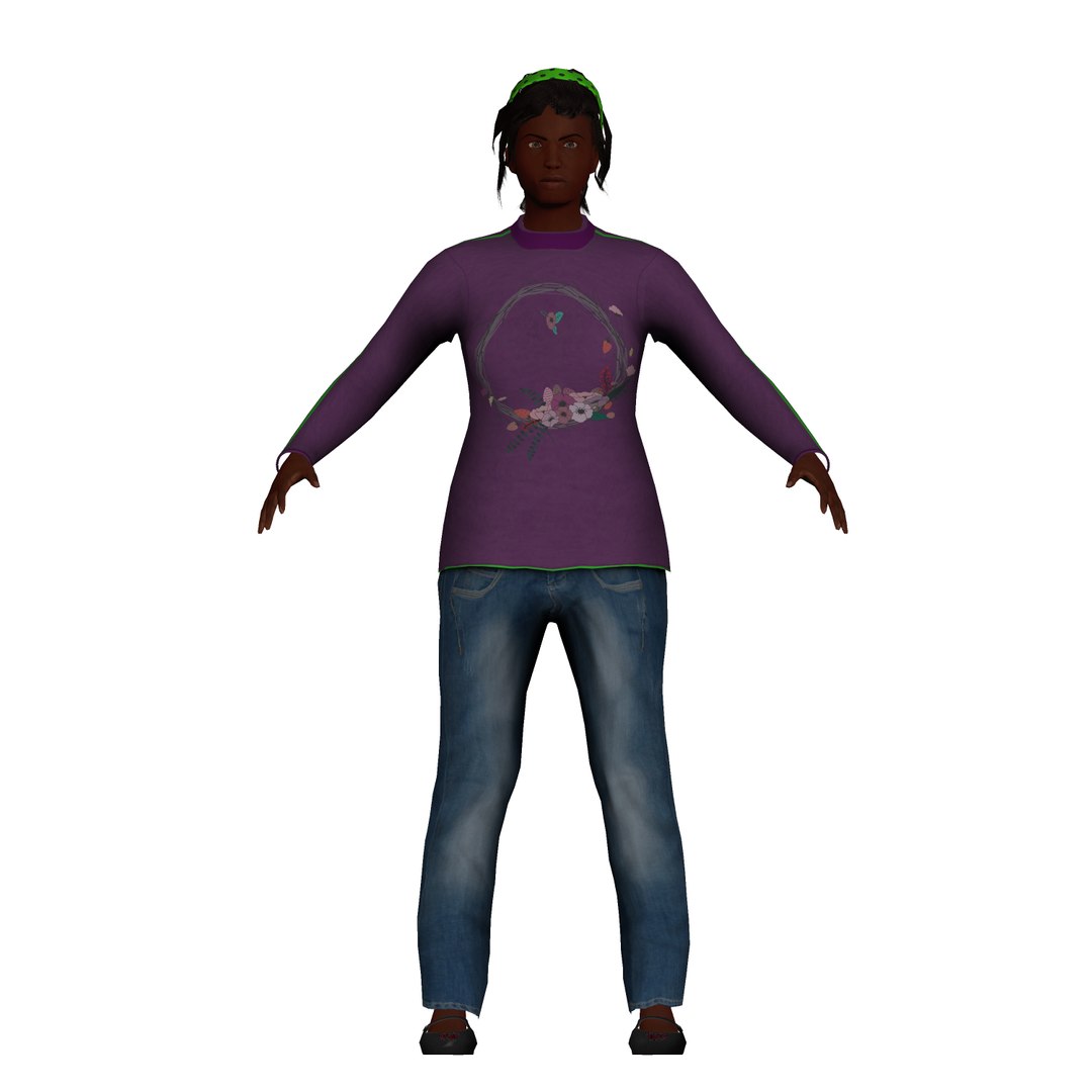3D model low-poly woman - TurboSquid 1628985