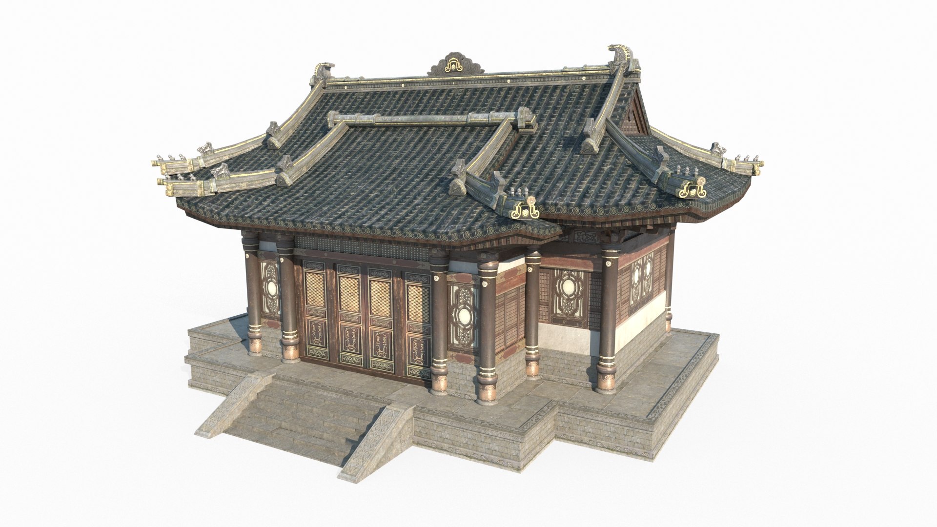 Ancient Asian Architecture Wing Room 3D Model - TurboSquid 2061053