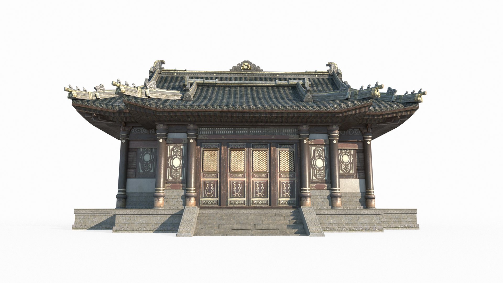 Ancient Asian Architecture Wing Room 3D Model - TurboSquid 2061053