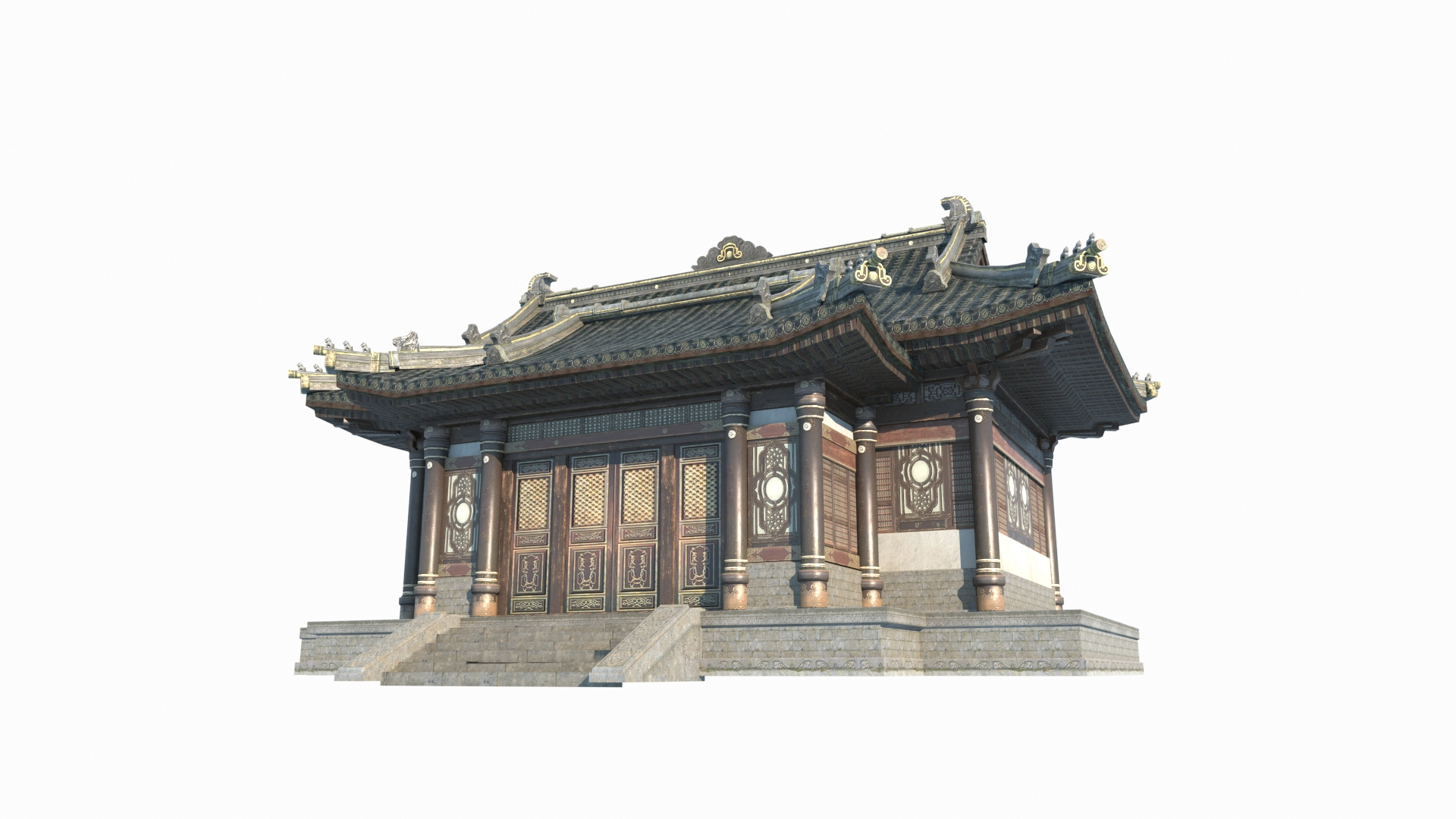 Ancient Asian Architecture Wing Room 3D Model - TurboSquid 2061053