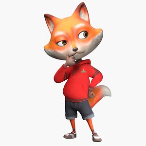Stylized Fox Character Rigged