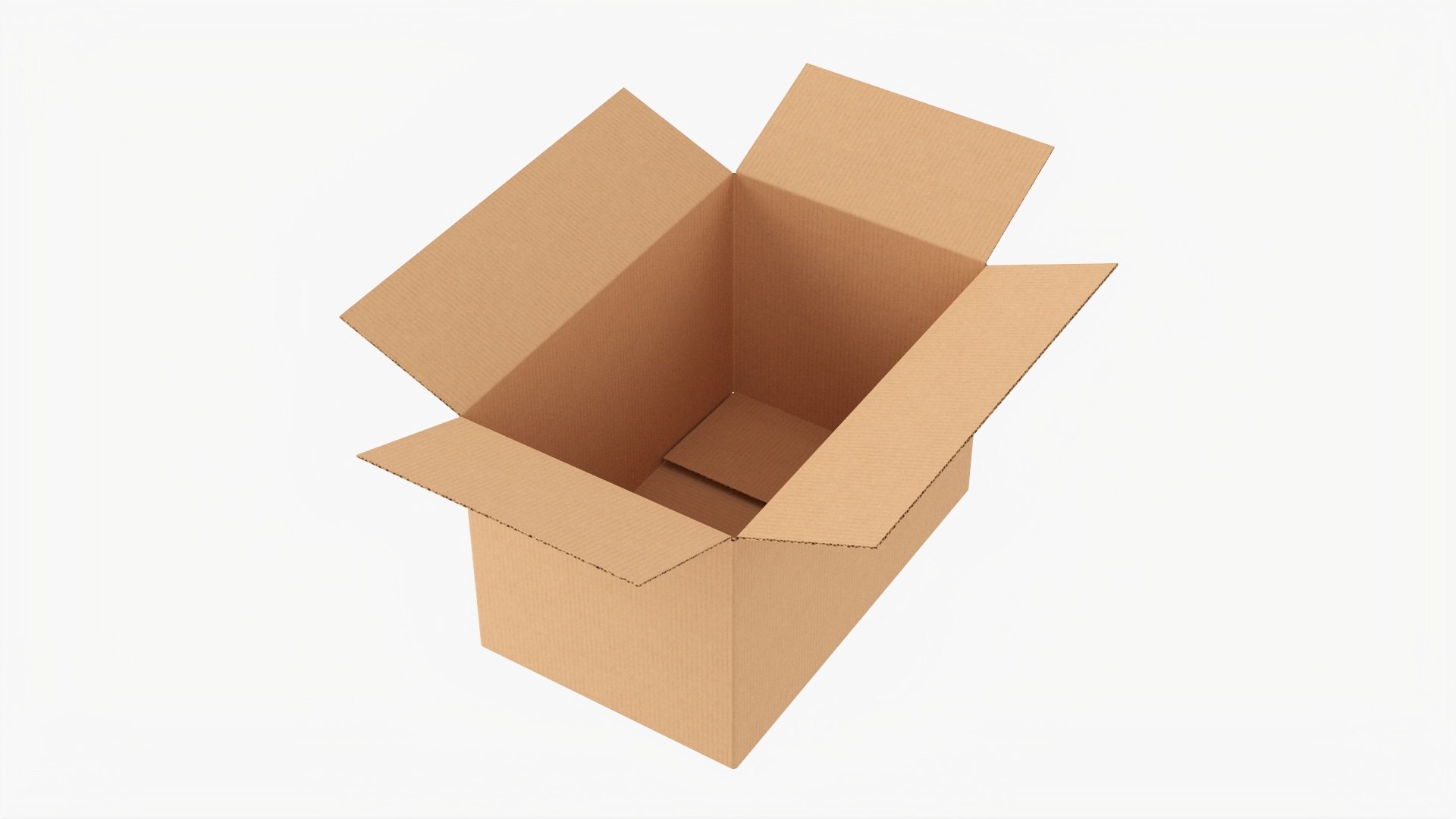 3D Open Cardboard Box Mockup 04 Model - TurboSquid 1766360