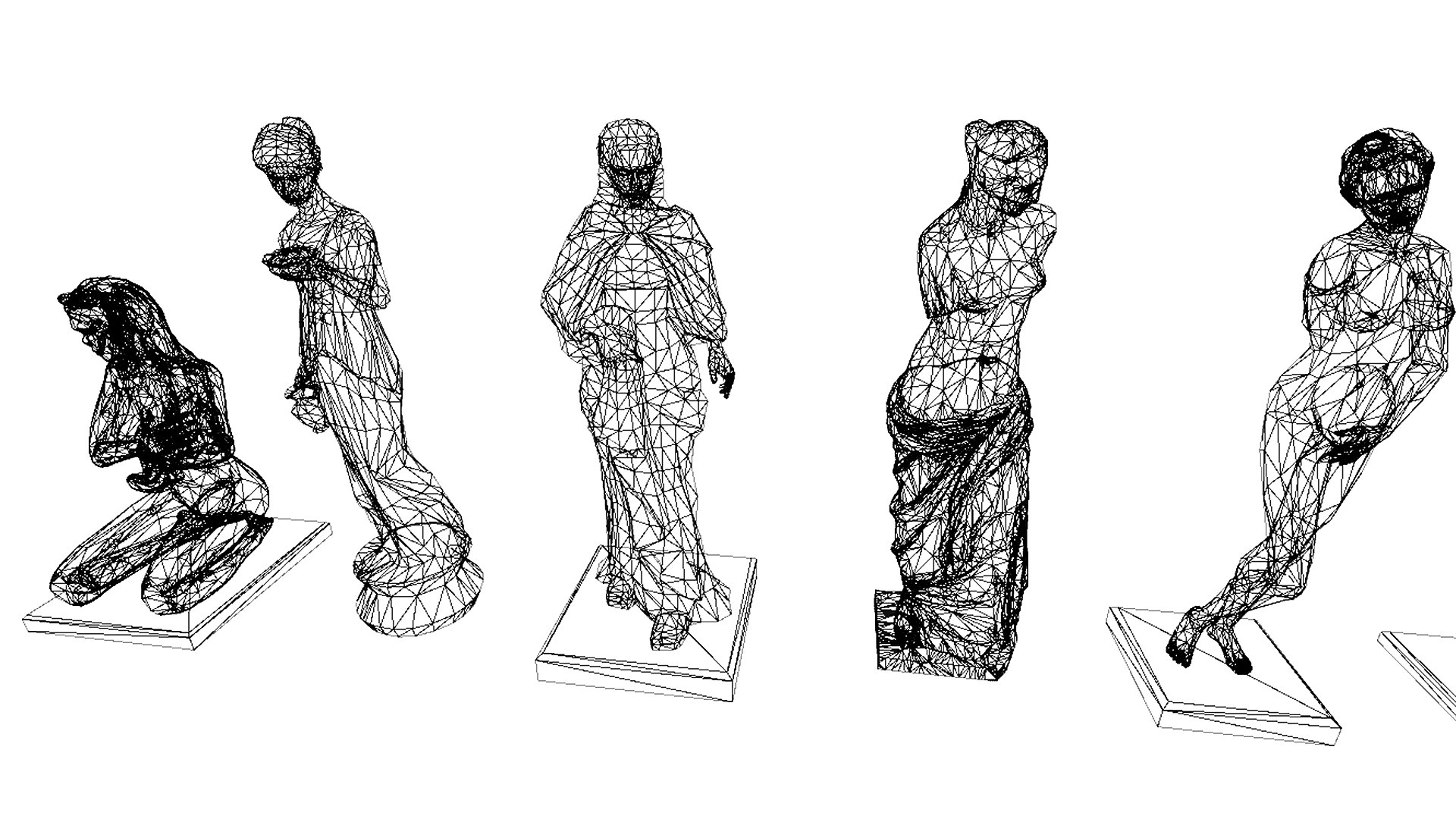 3D PBR Female Statues model TurboSquid 1979532