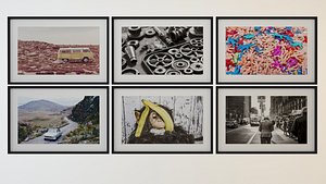 3d model of modern vintage frames
