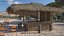 Faded Bamboo Bar with Worn Thatch and Tribal Seating Brown Old