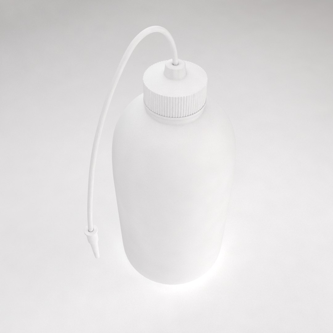 wash bottle chemistry lab 3d model