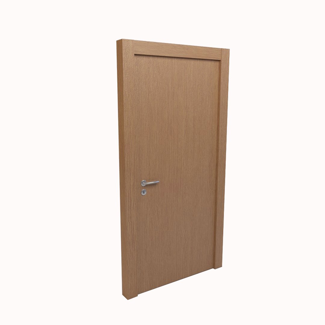 Modern Wooden Door Wood 3d Model