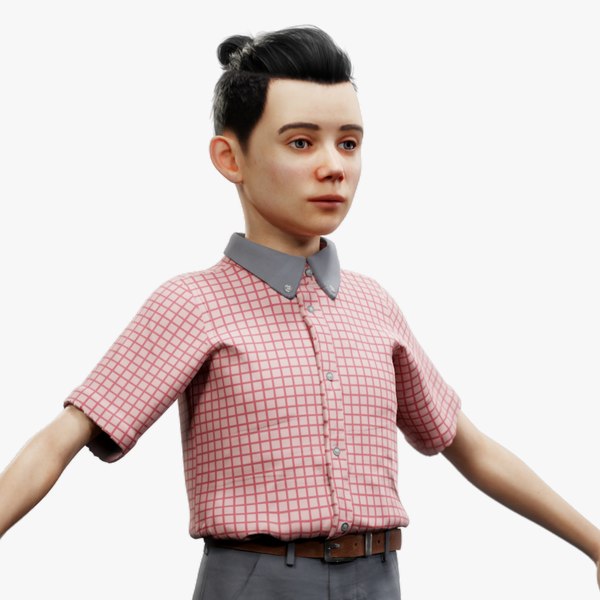 3D School Boy model