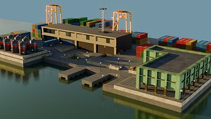 Harbor port - Low Poly - Game Ready