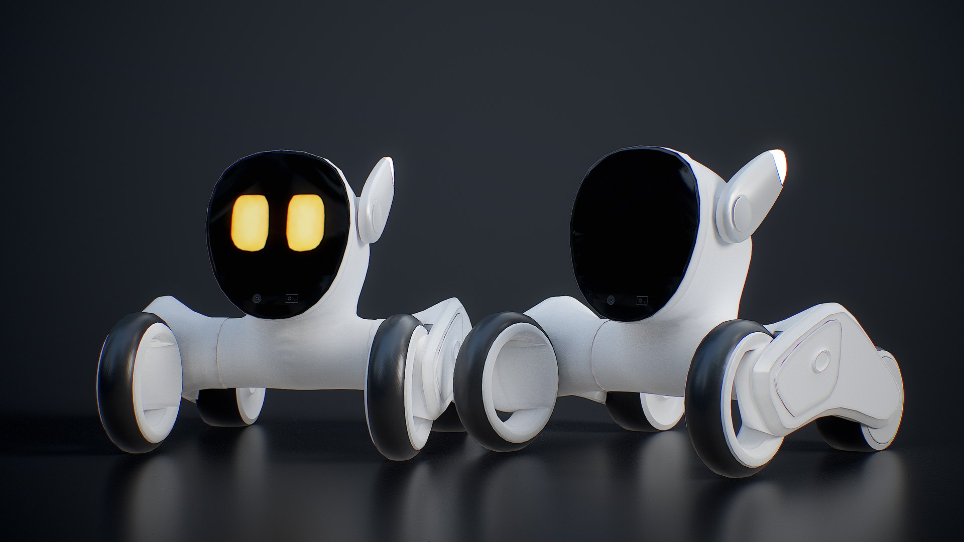 3D Keyi Tech Loona Cute Petbot Robot PBR - TurboSquid 2030178