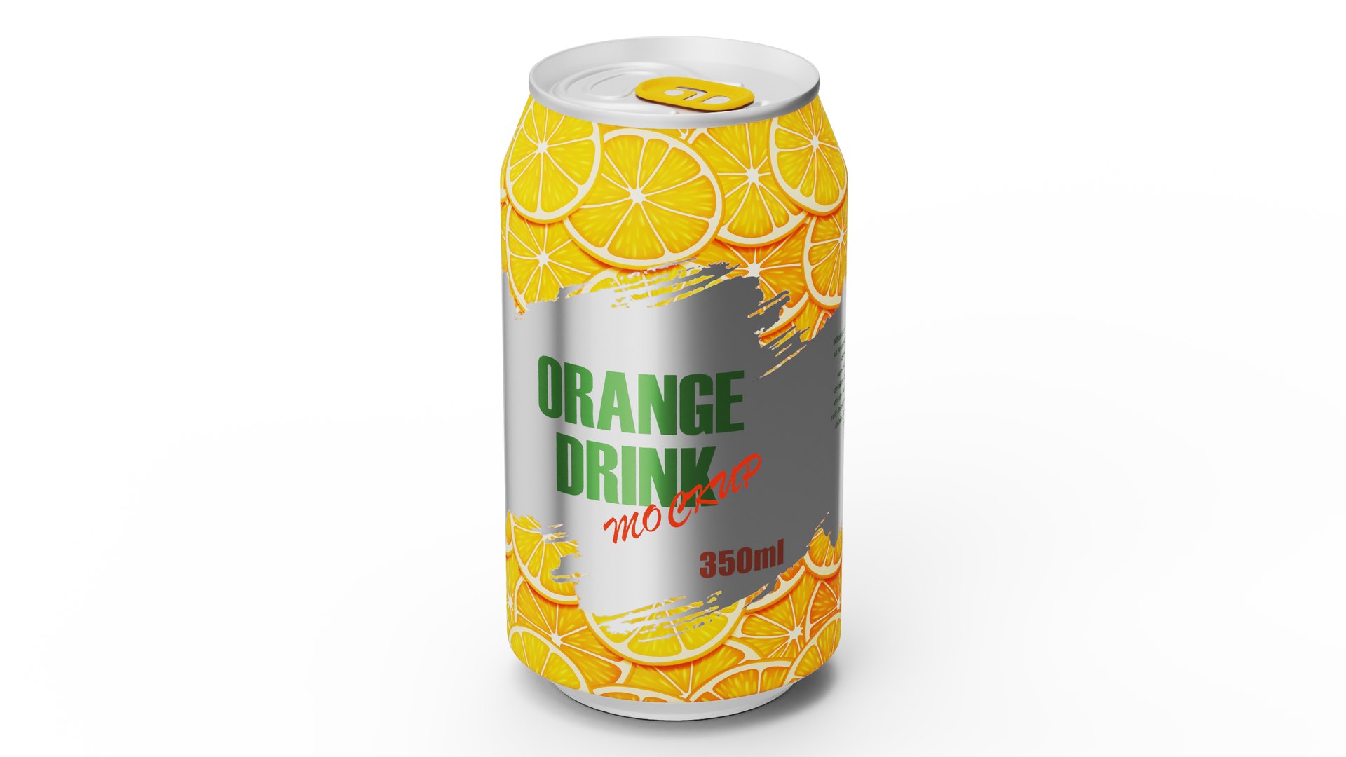 3D Model Orange Coke Can Mockup 350ml Sleek TurboSquid