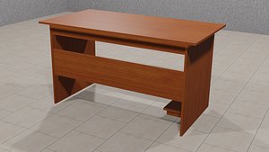 3D desk computer model