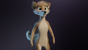 Athena Anthro Fox 3D model