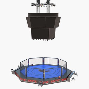 UFC Fighting Arena and Scoreboard