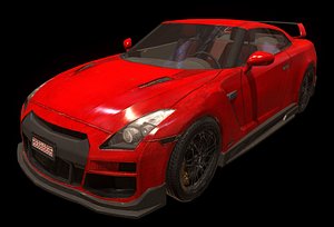 3d model nissan gtr skyline car