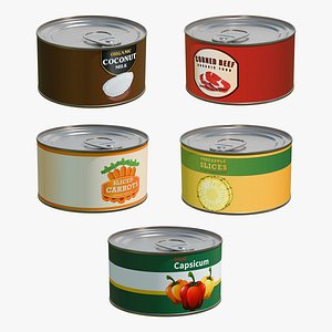 3D Realistic Canned Food Tin
