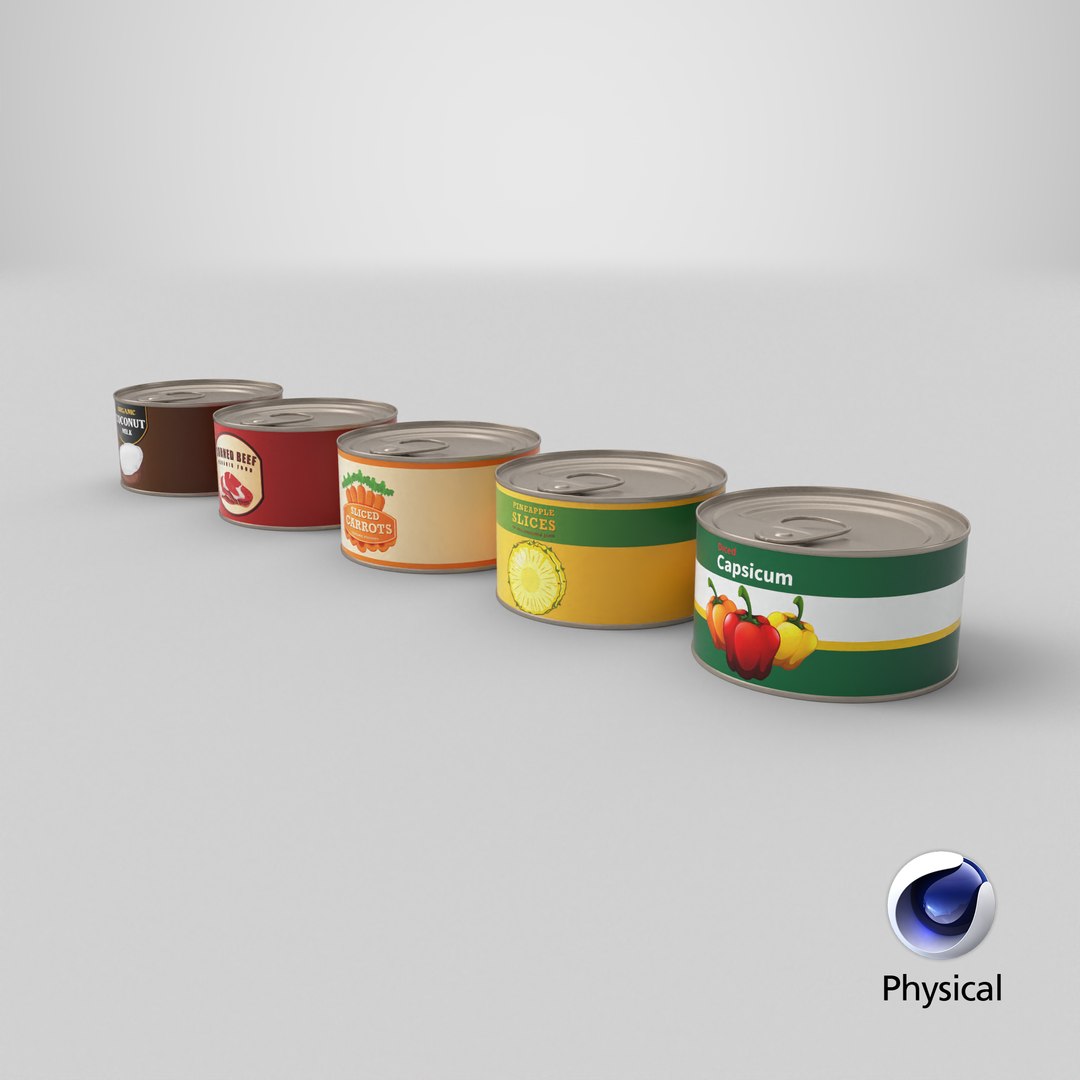 3D Realistic Canned Food Tin https://p.turbosquid.com/ts-thumb/nI/KV9gfl/rh/stemcell_cinema_4d_physical_render/png/1789554319/1920x1080/fit_q87/58fa4d8b82d0d7a020b8a4095a483fd23e3508da/stemcell_cinema_4d_physical_render.jpg