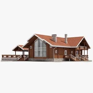 3d model wooden house