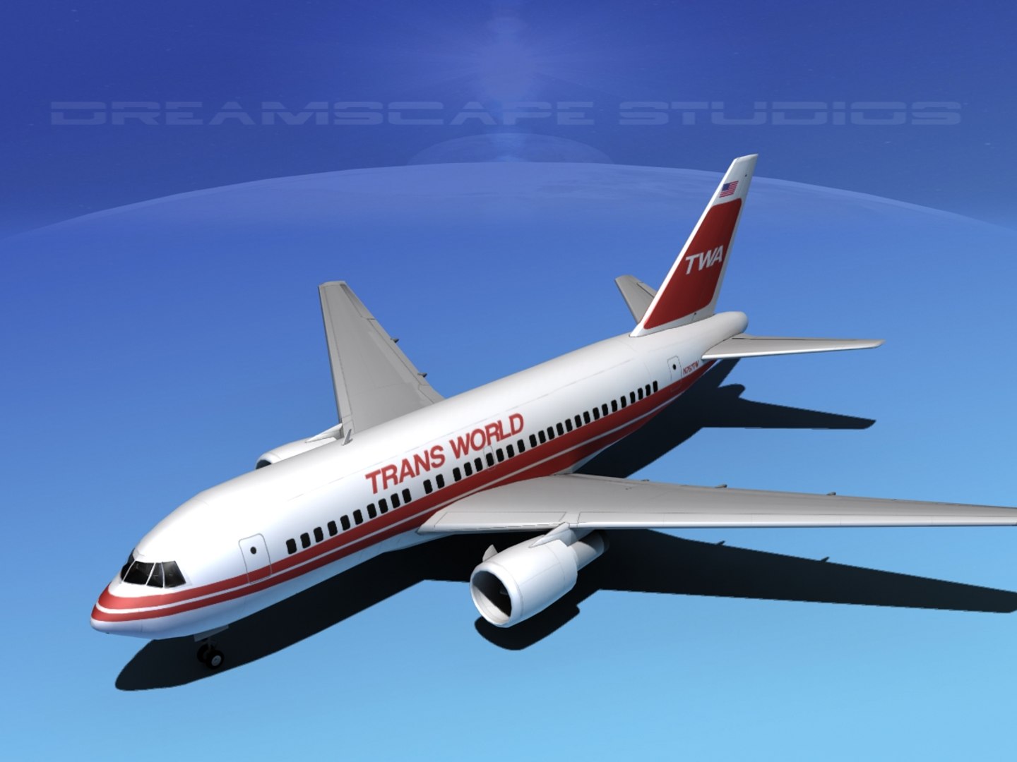 Boeing 767 767-100 3d Model