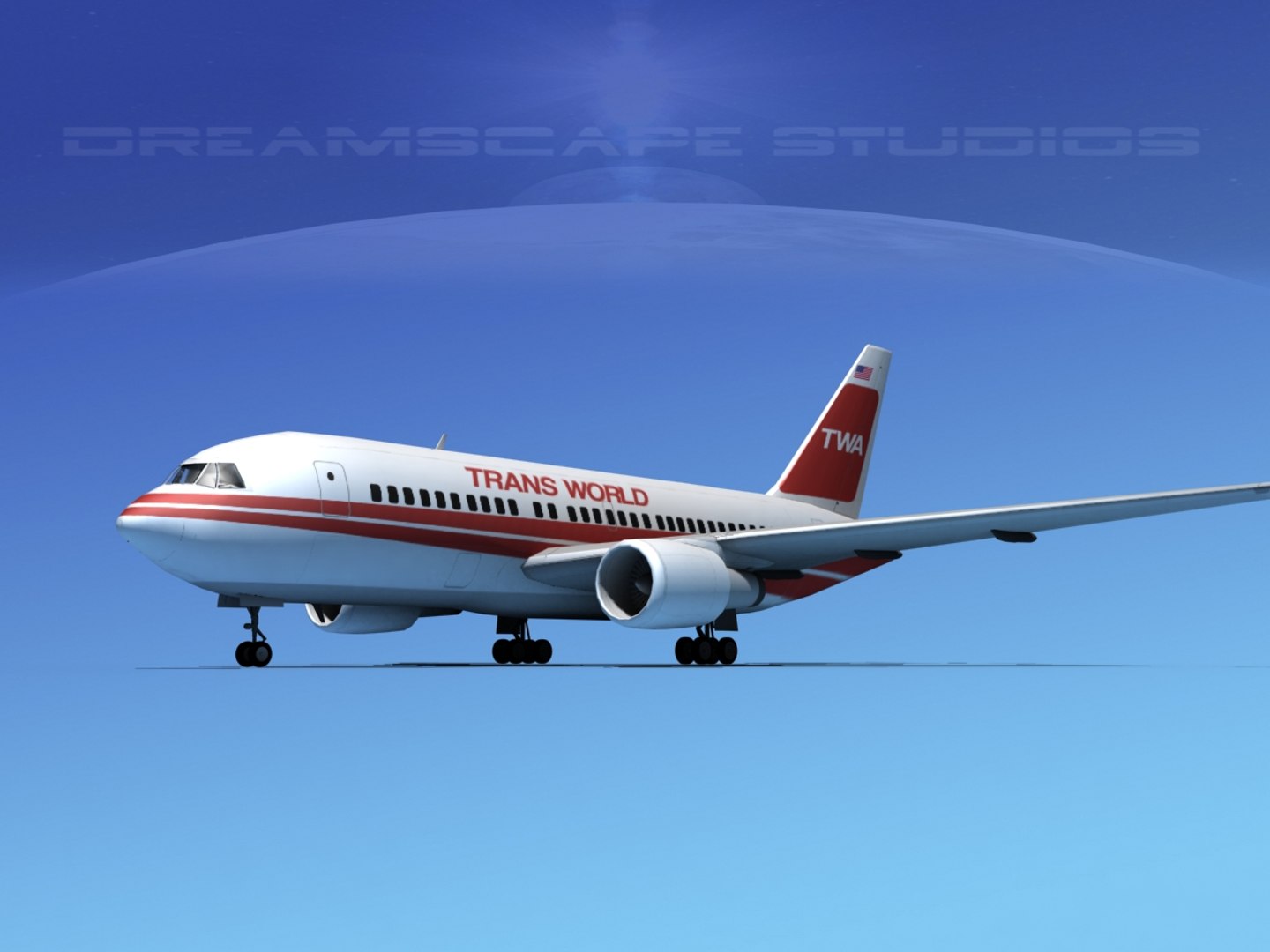 Boeing 767 767-100 3d Model