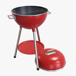 Charcoal kettle steel grill bbq with lid