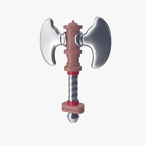 Dual-Blade Axe Stylized