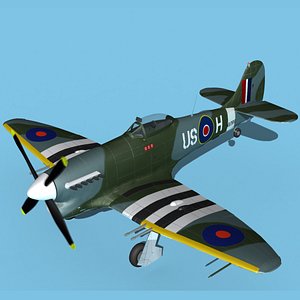 3D Hawker Hawker Tempest MK1 V10 model