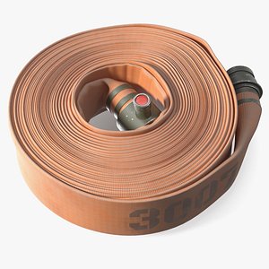 Orange Fire Hose 3D model