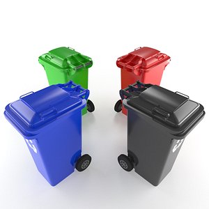 3d trash trashcan model