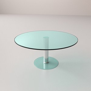 3d model glass circular table