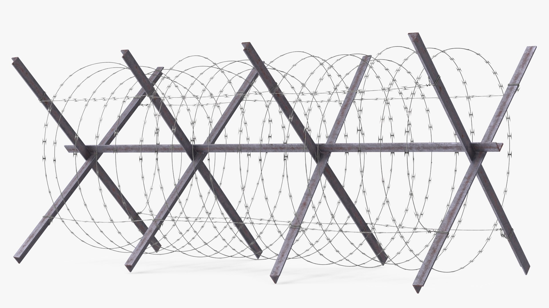 Makeshift Metal Barricade 3D model preview