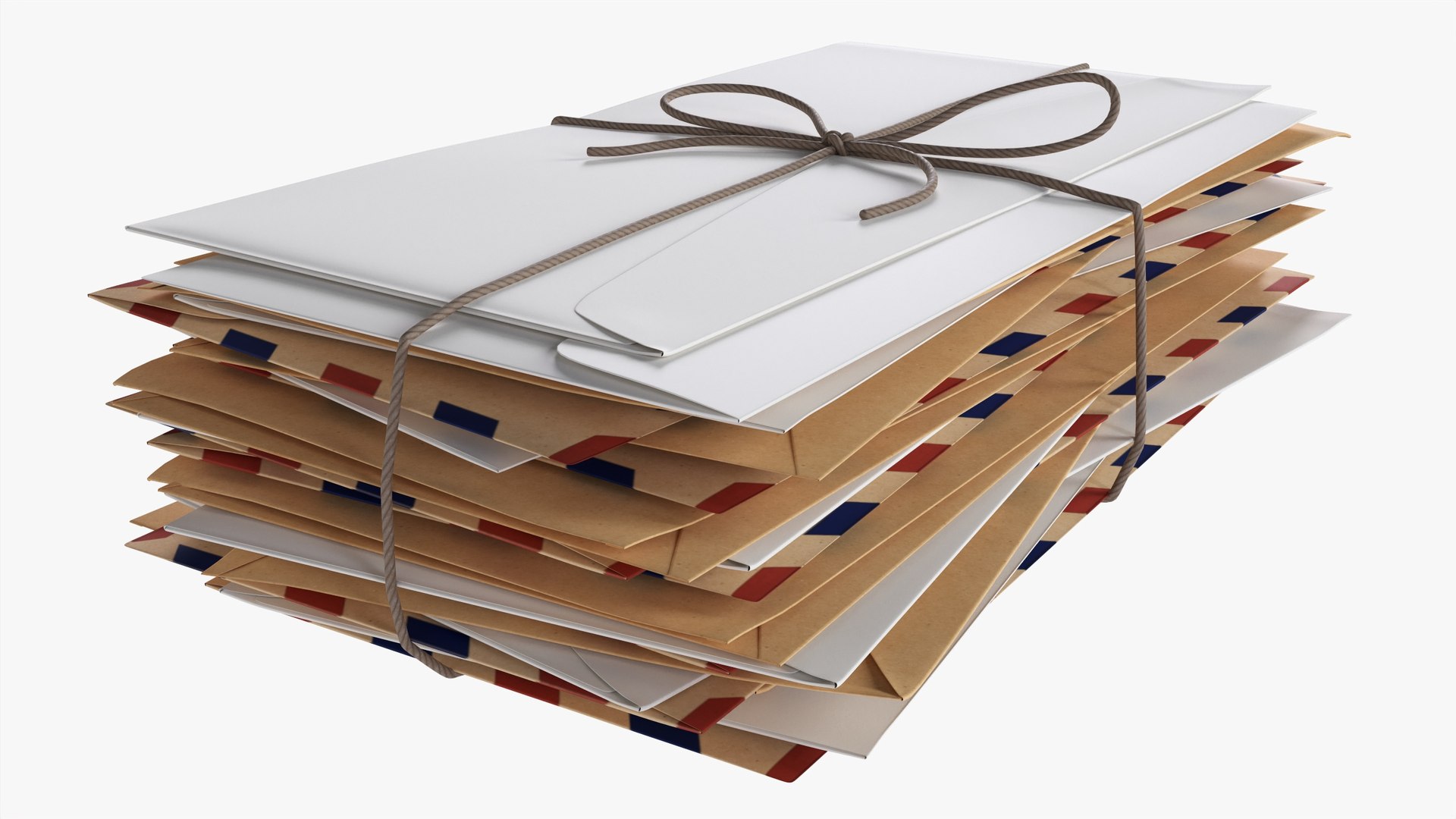 3D Envelope Stack Tied Up Model - TurboSquid 1809797