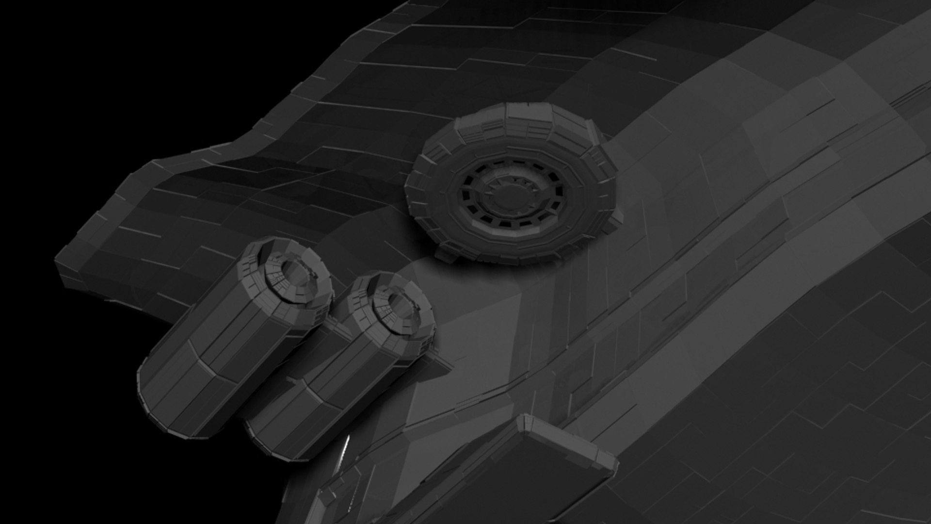 3d Model Sci-fi Research Space Ship