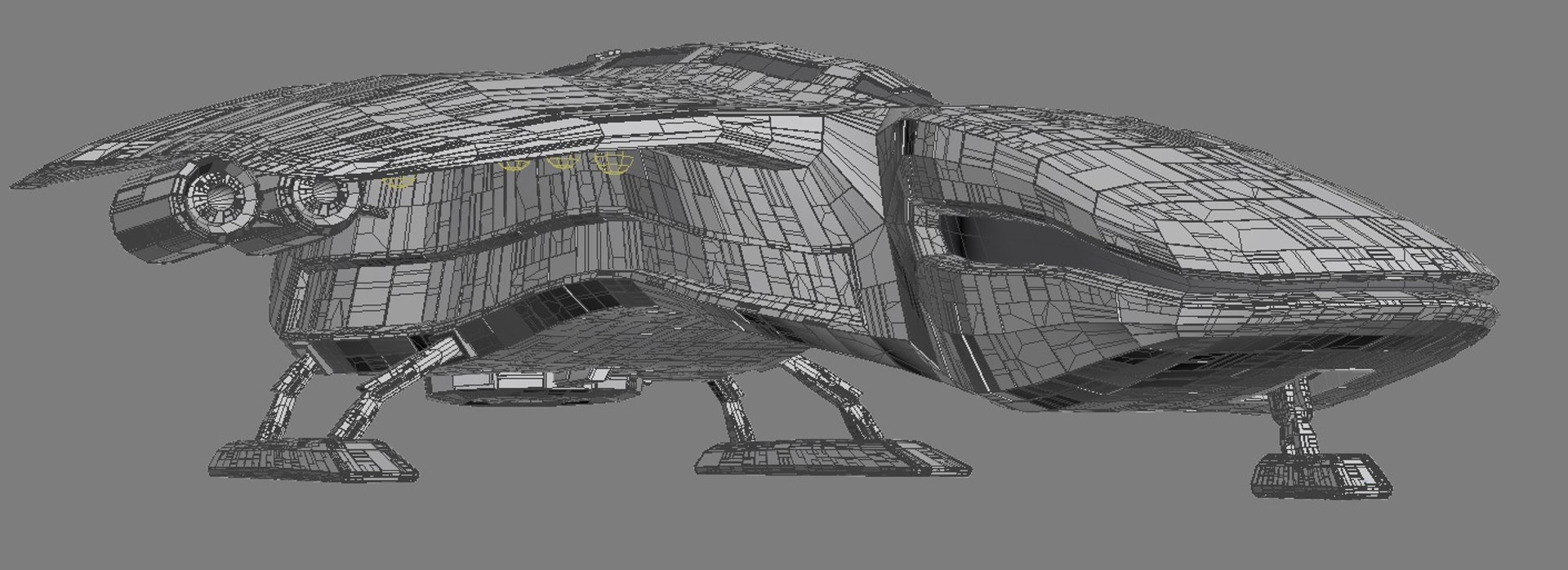 3d Model Sci-fi Research Space Ship