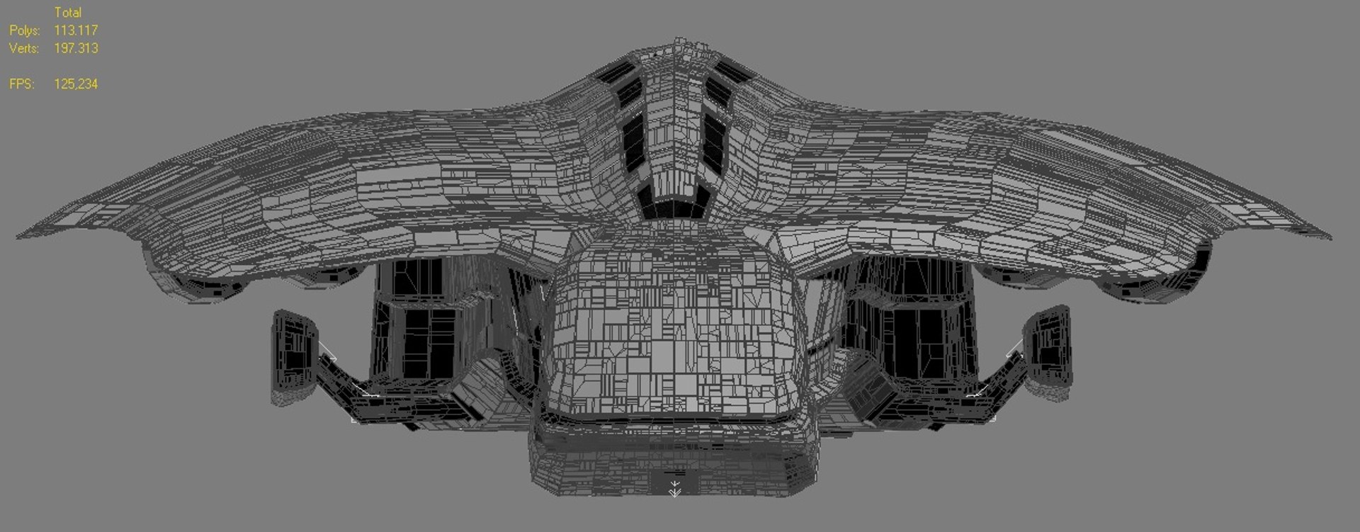 3d Model Sci-fi Research Space Ship