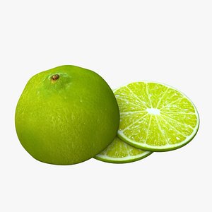 lime fruit food 3d ma