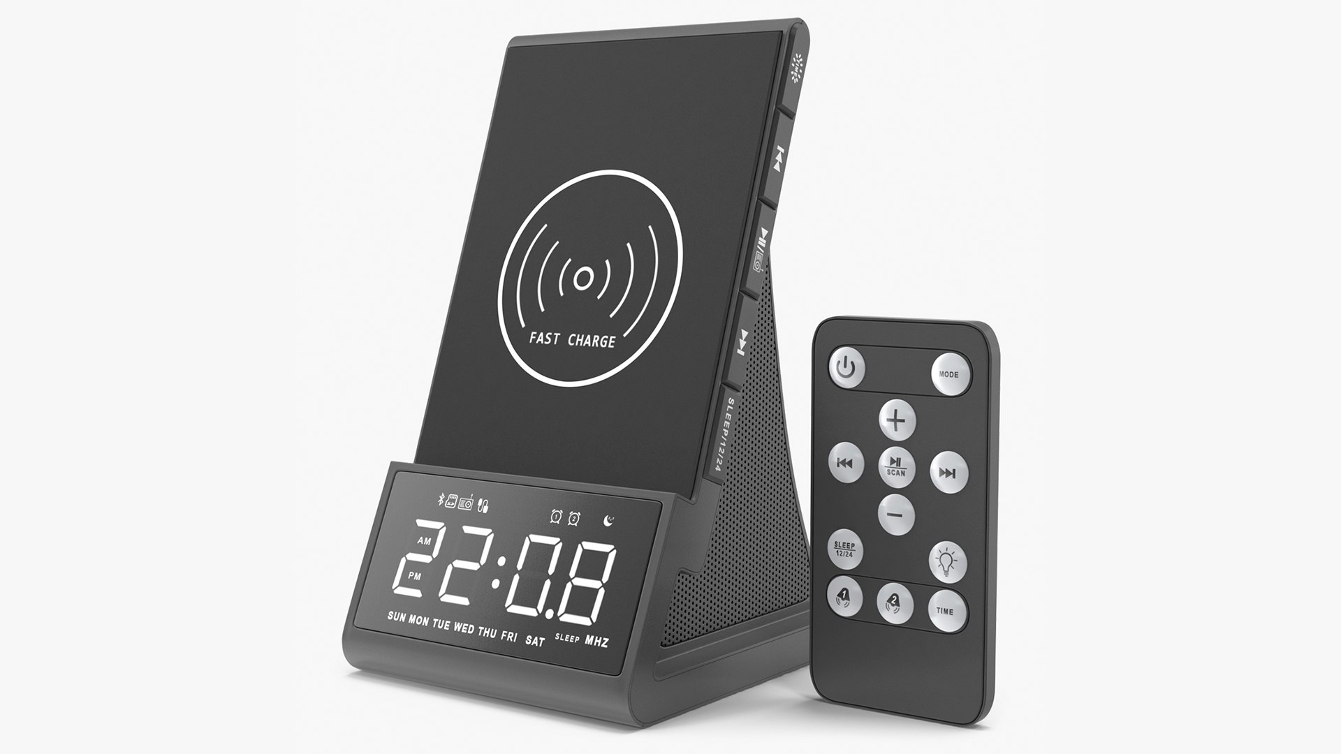 Digital Alarm Clock Radio model TurboSquid 2054518