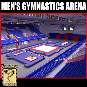 3d men gymnastics arena model