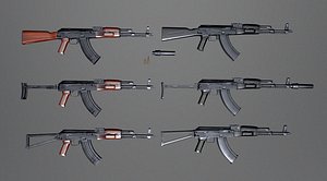 AK74 Russian Game Ready 6 Variations